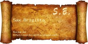 Sax Brigitta névjegykártya